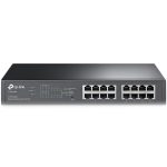 TP-Link TL-SG1016PE 16-Port Gigabit Desktop/Rackmount PoE+ Easy Smart Switch, 16 Gigabit RJ45 ports including 8 PoE+ ports, 110W PoE Power supply, PoE Management, MTU/Port/Tag-based VLAN, QoS, IGMP Snooping, Steel case, Green Ethernet